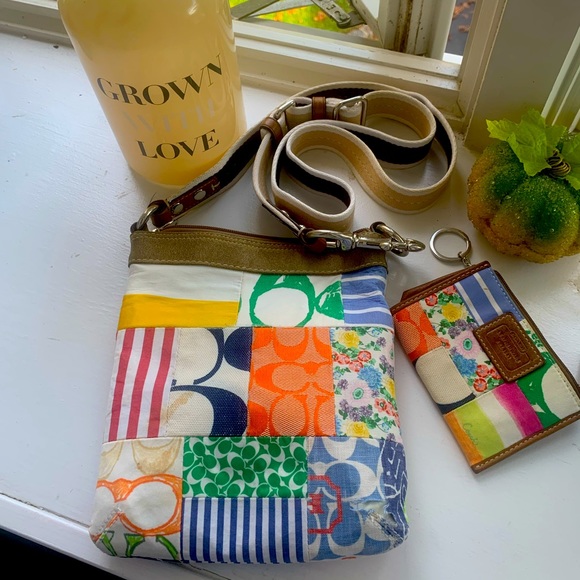 Coach Handbags - Coach Signature Patchwork CrossBody Handbag